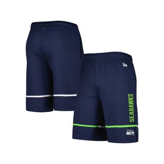 Men's College Navy Seattle Seahawks Combine Authentic Rusher Training Shorts