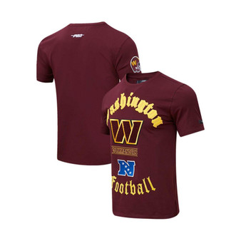 Men's Burgundy Washington Commanders Old English T-shirt