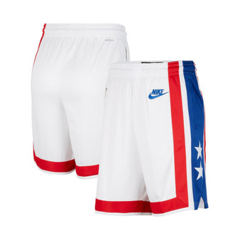 Men's White, Blue Brooklyn Nets 2022/23 Classic Edition Swingman Performance Shorts