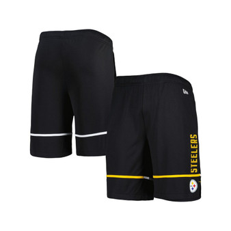Men's Black Pittsburgh Steelers Combine Authentic Rusher Training Shorts