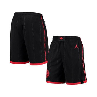 Men's Black and Red Toronto Raptors 2020 and 21 Association Edition Performance Swingman Shorts