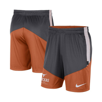 Men's Gray and Texas Orange Texas Longhorns Team Performance Knit Shorts