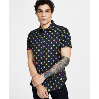 Men's Regular-Fit Cherries Button-Down Shirt
