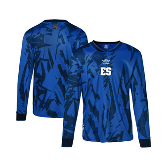 Men's Blue El Salvador National Team 2023 Home Replica Long Sleeve Jersey