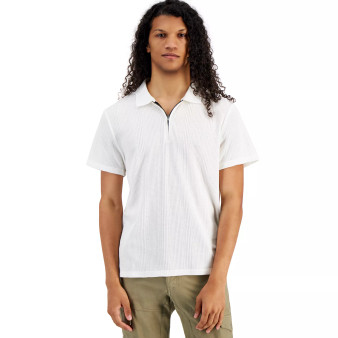 Men's Josh Textured Knit 1/4-Zip Polo Shirt