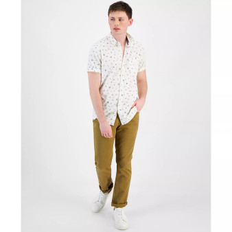 Men's Carlos Bandana Toss Print Short-Sleeve Button-Up Shirt, Created for Macy's