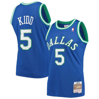 Men's Jason Kidd Blue Dallas Mavericks 1994-95 Hardwood Classics Swingman Player Jersey