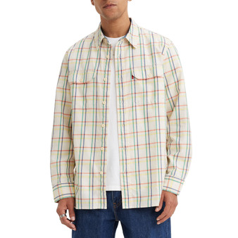 Men's Worker Relaxed-Fit Button-Down Shirt