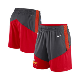 Men's Anthracite, Red Kansas City Chiefs Sideline Primary Lockup Performance Shorts
