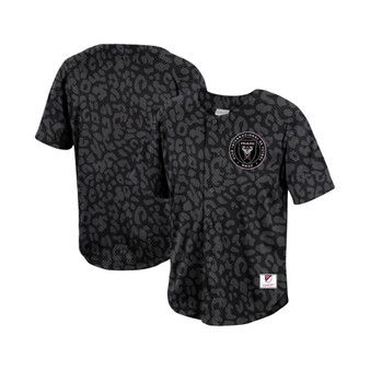 Men's Black Inter Miami CF Wildlife Mesh Button-Up Shirt