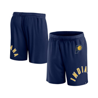 Men's Branded Navy Indiana Pacers Free Throw Mesh Shorts