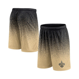 Men's Branded Black, Gold New Orleans Saints Ombre Shorts