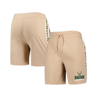 Men's Tan Milwaukee Bucks Team Stripe Shorts