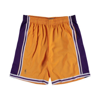 Men's Mitchell Ness Gold Los Angeles Lakers Big Tall Hardwood Classics Swingman Shorts