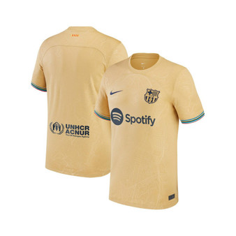 Men's Yellow Barcelona 2022/23 Away Replica Blank Jersey
