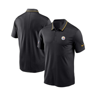 Men's Black Pittsburgh Steelers Sideline Victory Performance Polo Shirt