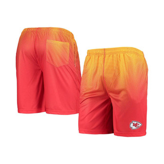 Men's Red and Gold Kansas City Chiefs Pixel Gradient Training Shorts