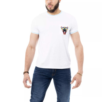 Men's Embroidered Crewneck Pocket Tee