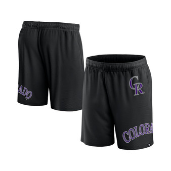 Men's Branded Black Colorado Rockies Clincher Mesh Shorts