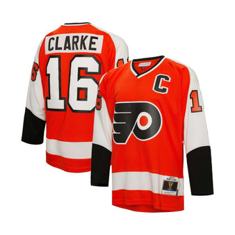 Men's Bobby Clarke Orange Philadelphia Flyers 1974 Blue Line Player Jersey