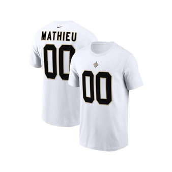 Men's Tyrann Mathieu White New Orleans Saints Player Name & Number T-shirt