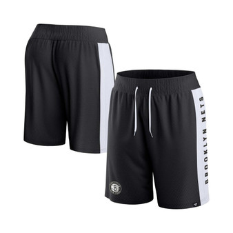 Men's Branded Black Brooklyn Nets Referee Iconic Mesh Shorts