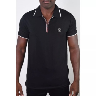 Men's Basic Short Sleeve Stripe Polo