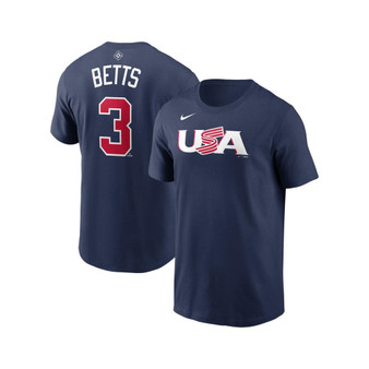 Men's Mookie Betts Navy USA Baseball 2023 World Baseball Classic Name and Number T-shirt
