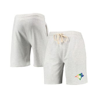 Men's Oatmeal Toronto Blue Jays Mainstream Logo Terry Tri-Blend Shorts