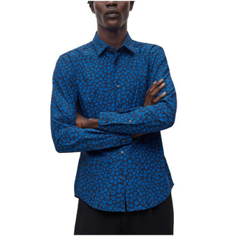 Men's Slim-Fit Printed Stretch Jersey Shirt