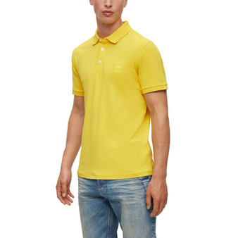 Men's Logo Patch Slim-Fit Polo Shirt