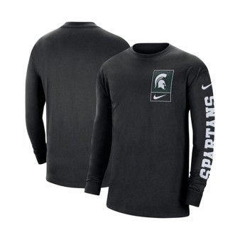 Men's Black Michigan State Spartans Seasonal Max90 2-Hit Long Sleeve T-shirt