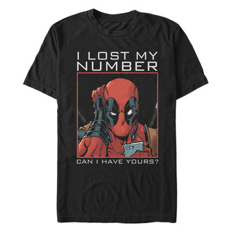 Marvel Men's Deadpool Can I Have Your Number Short Sleeve T-Shirt