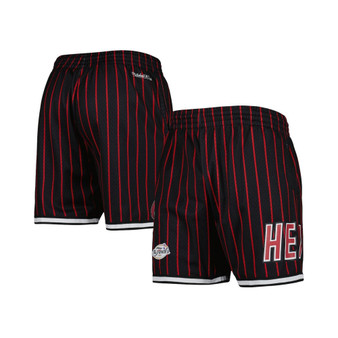 Men's Black Miami Heat City Collection Heritage Mesh Shorts