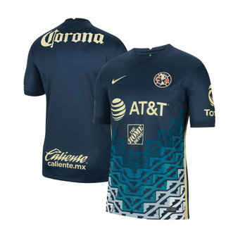 Men's Navy Club America 2021/22 Away Breathe Stadium Replica Jersey