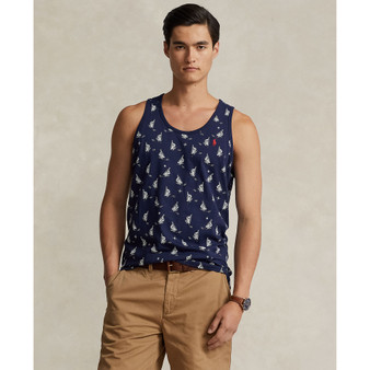 Men's Cotton Printed Jersey Tank