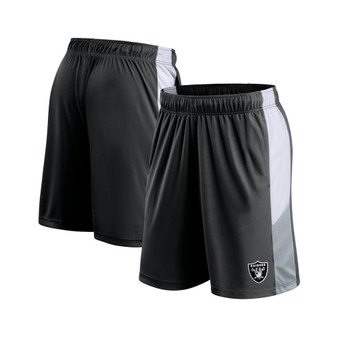 Men's Branded Black Las Vegas Raiders Prep Colorblock Shorts