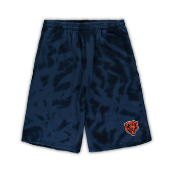 Men's Navy Chicago Bears Big and Tall Tie-Dye Shorts