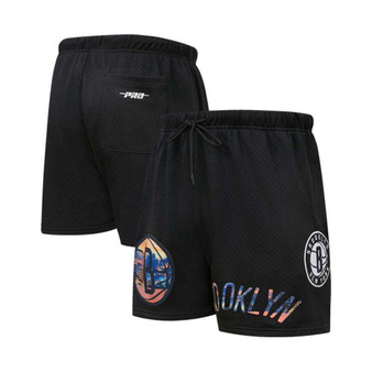 Men's Black Brooklyn Nets City Scape Mesh Shorts
