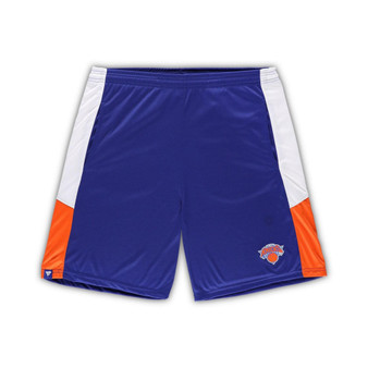 Men's Branded Blue New York Knicks Big and Tall Champion Rush Practice Shorts