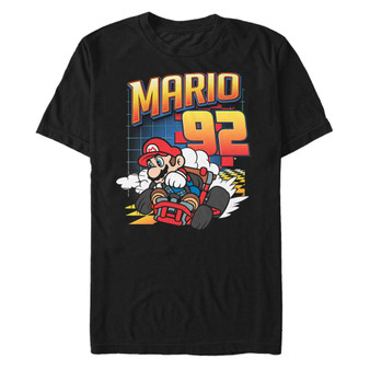 Nintendo Men's Mario Kart Racer Number 92 Short Sleeve T-Shirt
