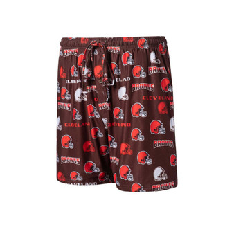 Men's Brown Cleveland Browns Breakthrough Jam Allover Print Knit Shorts