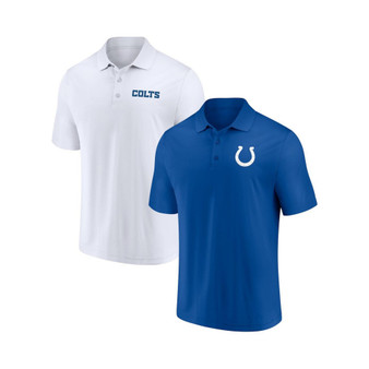 Men's Branded Royal, White Indianapolis Colts Dueling Two-Pack Polo Shirt Set