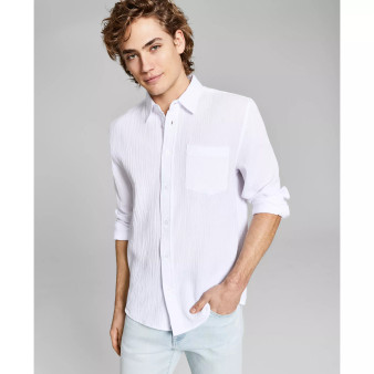 Men's Long-Sleeve Seersucker Shirt