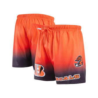 Men's Black, Orange Cincinnati Bengals Ombre Mesh Shorts