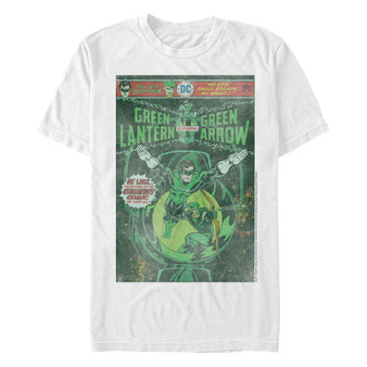 Dc Men's Green Lantern Starring Green Arrow Comic Cover Short Sleeve T-Shirt