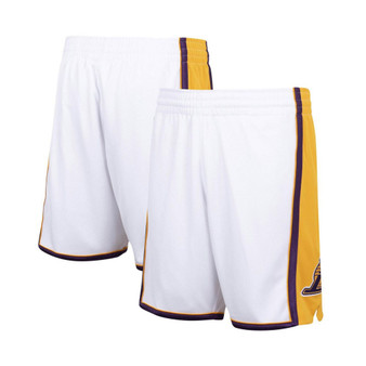Men's White Los Angeles Lakers 2009/10 Hardwood Classics Authentic Shorts