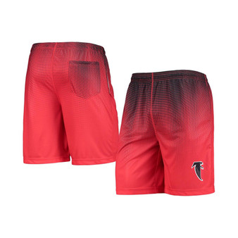 Men's Black and Red Atlanta Falcons Historic Logo Pixel Gradient Training Shorts