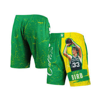 Men's Larry Bird Green Boston Celtics Hardwood Classics Player Burst Shorts