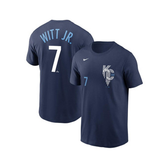Men's Bobby Witt Jr. Navy Kansas City Royals 2022 City Connect Name and Number T-shirt